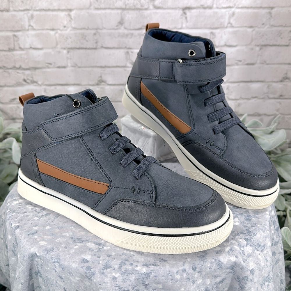Sonoma FolkPunk Navy Casual Sneaker Step-In Mid-High Shoes Boys 4M🌟NWOT🌟